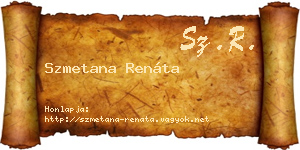 Szmetana Renáta névjegykártya